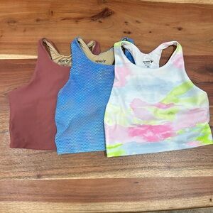 Old Navy Active Girls Sports Bras Longline Size 8 Medium Lot of 3